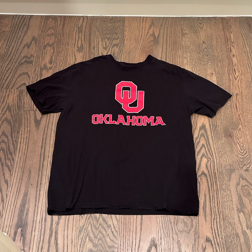 Black T-Shirt with Red OU Logo